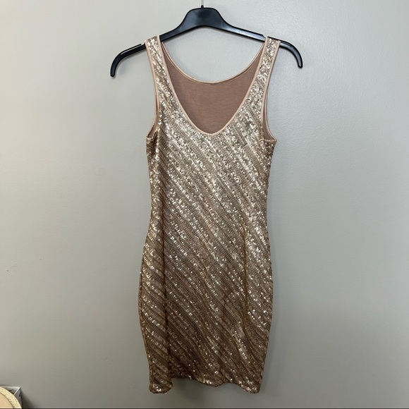 Tart Barbie Dress-gold/champagne sequin dress-xsmall, cocktail, wedding, formal - Picture 6 of 8
